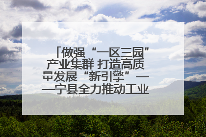 做强“一区三园”产业集群 打造高质量发展“新引擎”——宁县全力推动工业经济提质增效