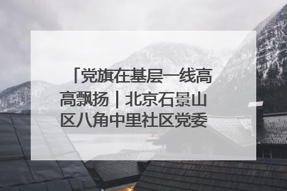 党旗在基层一线高高飘扬｜北京石景山区八角中里社区党委：用脚步丈量民生