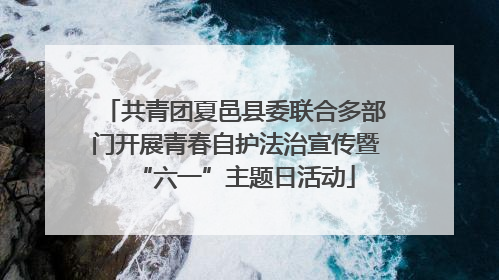 共青团夏邑县委联合多部门开展青春自护法治宣传暨“六一”主题日活动