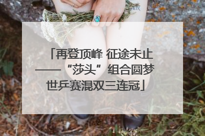 再登顶峰 征途未止——“莎头”组合圆梦世乒赛混双三连冠