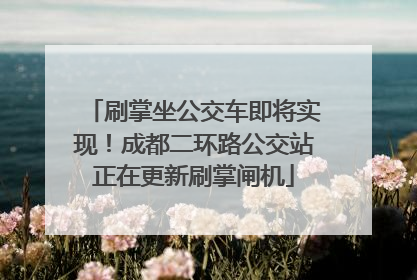 刷掌坐公交车即将实现！成都二环路公交站正在更新刷掌闸机