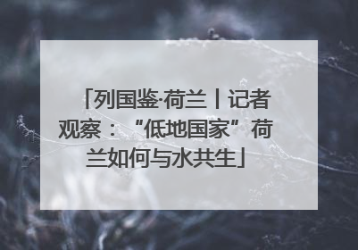列国鉴·荷兰丨记者观察：“低地国家”荷兰如何与水共生