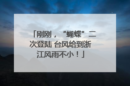 刚刚，“蝴蝶”二次登陆 台风给到浙江风雨不小！