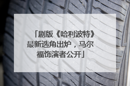 剧版《哈利波特》最新选角出炉，马尔福饰演者公开