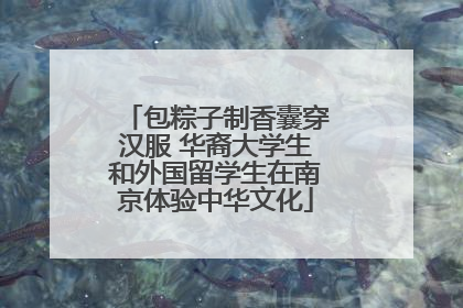 包粽子制香囊穿汉服 华裔大学生和外国留学生在南京体验中华文化