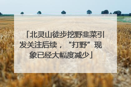北灵山徒步挖野韭菜引发关注后续，“打野”现象已经大幅度减少