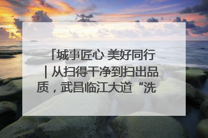 城事匠心 美好同行｜从扫得干净到扫出品质，武昌临江大道“洗”出洁净样板路