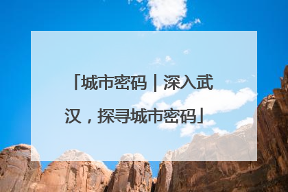 城市密码｜深入武汉，探寻城市密码