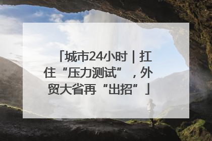 城市24小时｜扛住“压力测试”，外贸大省再“出招”