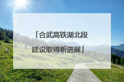 合武高铁湖北段建设取得新进展