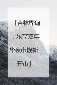 吉林桦甸：乐享嘉年华夜市焕新开市
