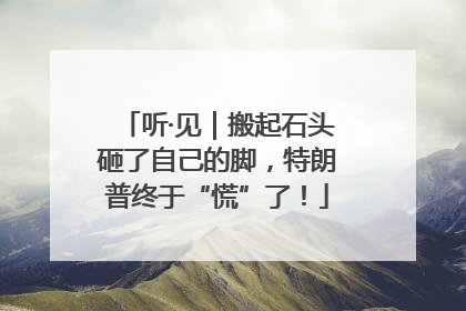 听·见｜搬起石头砸了自己的脚，特朗普终于“慌”了！