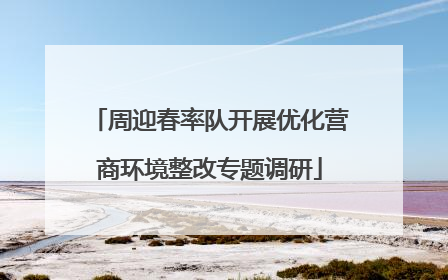 周迎春率队开展优化营商环境整改专题调研