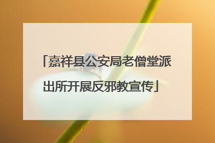 嘉祥县公安局老僧堂派出所开展反邪教宣传