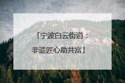 宁波白云街道：非遗匠心助共富