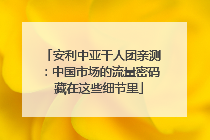 安利中亚千人团亲测：中国市场的流量密码 藏在这些细节里