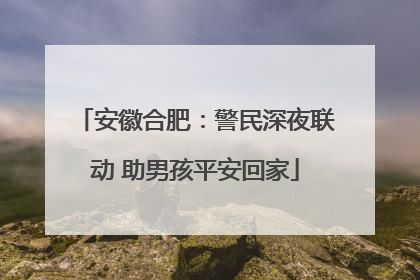 安徽合肥：警民深夜联动 助男孩平安回家