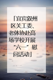 宜宾叙州区关工委、老体协赴高场学校开展“六一”慰问活动