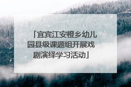 宜宾江安橙乡幼儿园县级课题组开展戏剧演绎学习活动