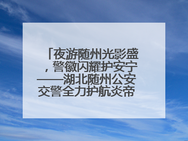 夜游随州光影盛，警徽闪耀护安宁——湖北随州公安交警全力护航炎帝故里寻根节夜游活动侧记