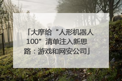 大摩给“人形机器人100”清单注入新思路：游戏和网安公司