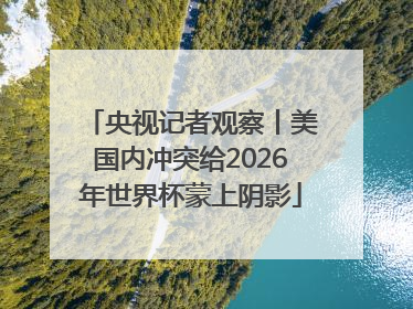央视记者观察丨美国内冲突给2026年世界杯蒙上阴影