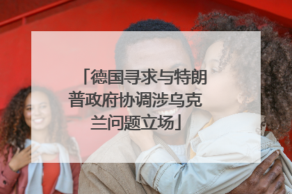 德国寻求与特朗普政府协调涉乌克兰问题立场
