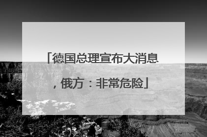 德国总理宣布大消息，俄方：非常危险