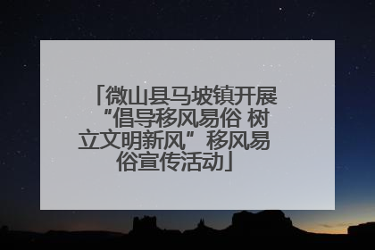 微山县马坡镇开展“倡导移风易俗 树立文明新风”移风易俗宣传活动