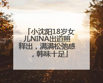 小沈阳18岁女儿NINA出道照释出，满满松弛感，韩味十足