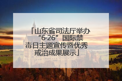 山东省司法厅举办“6·26”国际禁毒日主题宣传暨优秀戒治成果展示