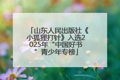 山东人民出版社《小狐狸打针》入选2025年“中国好书”青少年专榜