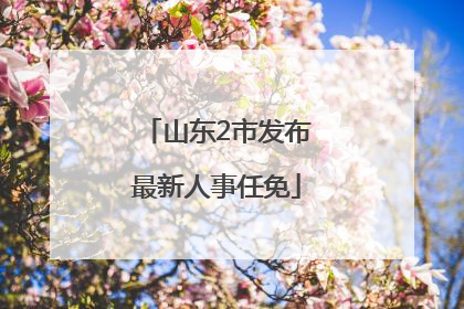 山东2市发布最新人事任免