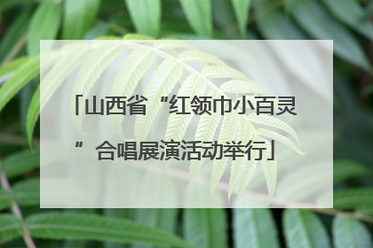 山西省“红领巾小百灵”合唱展演活动举行