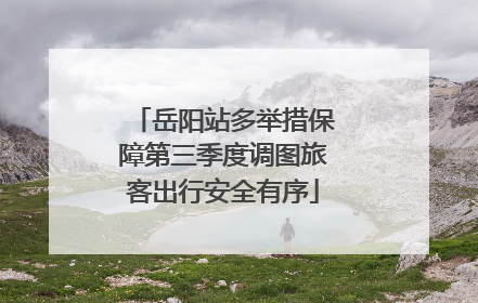 岳阳站多举措保障第三季度调图旅客出行安全有序