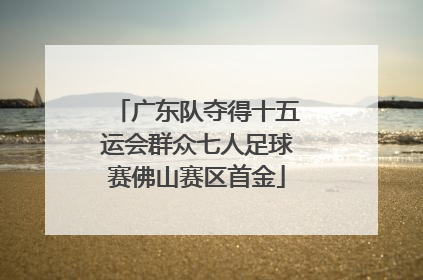 广东队夺得十五运会群众七人足球赛佛山赛区首金