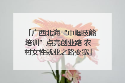 广西北海“巾帼技能培训”点亮创业路 农村女性就业之路变宽