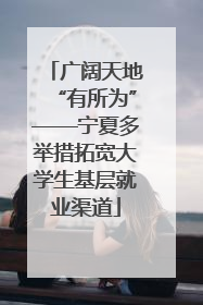 广阔天地“有所为”——宁夏多举措拓宽大学生基层就业渠道