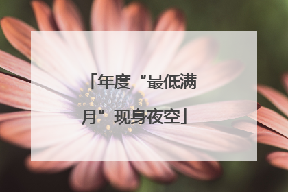 年度“最低满月”现身夜空