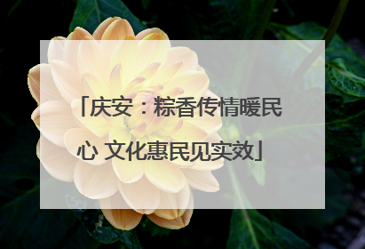 庆安：粽香传情暖民心 文化惠民见实效