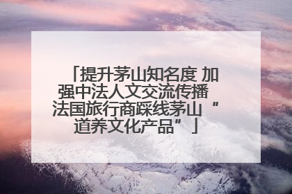 提升茅山知名度 加强中法人文交流传播 法国旅行商踩线茅山“道养文化产品”