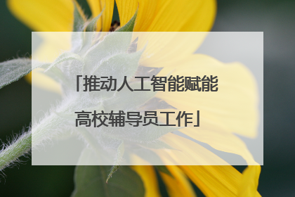 推动人工智能赋能高校辅导员工作