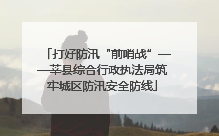 打好防汛“前哨战”——莘县综合行政执法局筑牢城区防汛安全防线