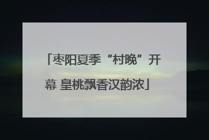 枣阳夏季“村晚”开幕 皇桃飘香汉韵浓
