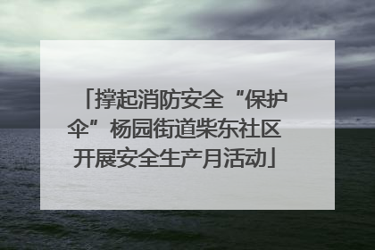 撑起消防安全“保护伞”杨园街道柴东社区开展安全生产月活动