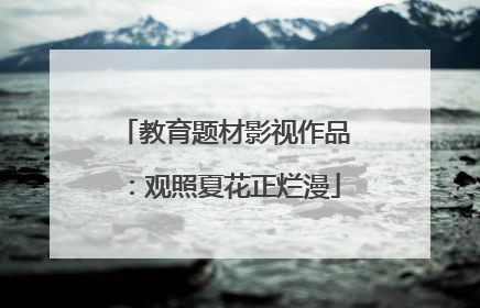 教育题材影视作品：观照夏花正烂漫
