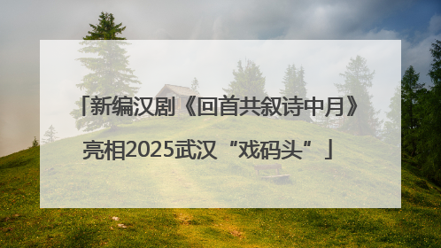 新编汉剧《回首共叙诗中月》亮相2025武汉“戏码头”