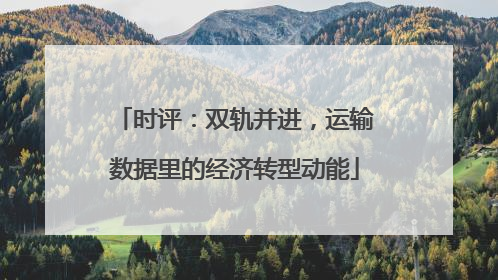 时评：双轨并进，运输数据里的经济转型动能