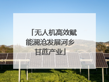 无人机高效赋能澜沧发展河乡甘蔗产业