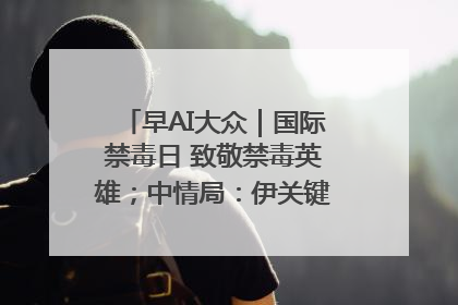 早AI大众｜国际禁毒日 致敬禁毒英雄；中情局：伊关键核设施被摧毁